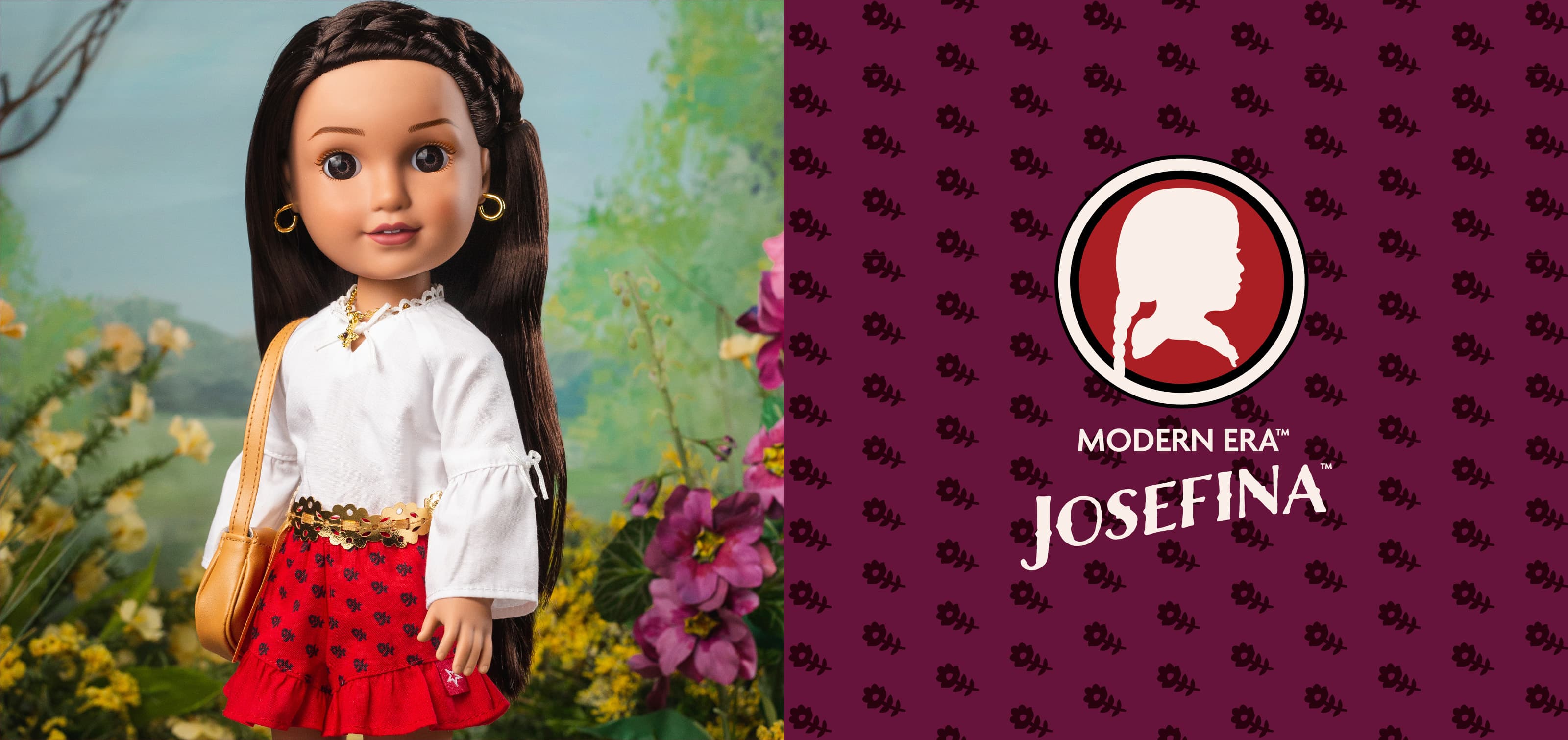Image of the Modern Era American Girl Josefina doll with text 'Modern Era Josefina'.